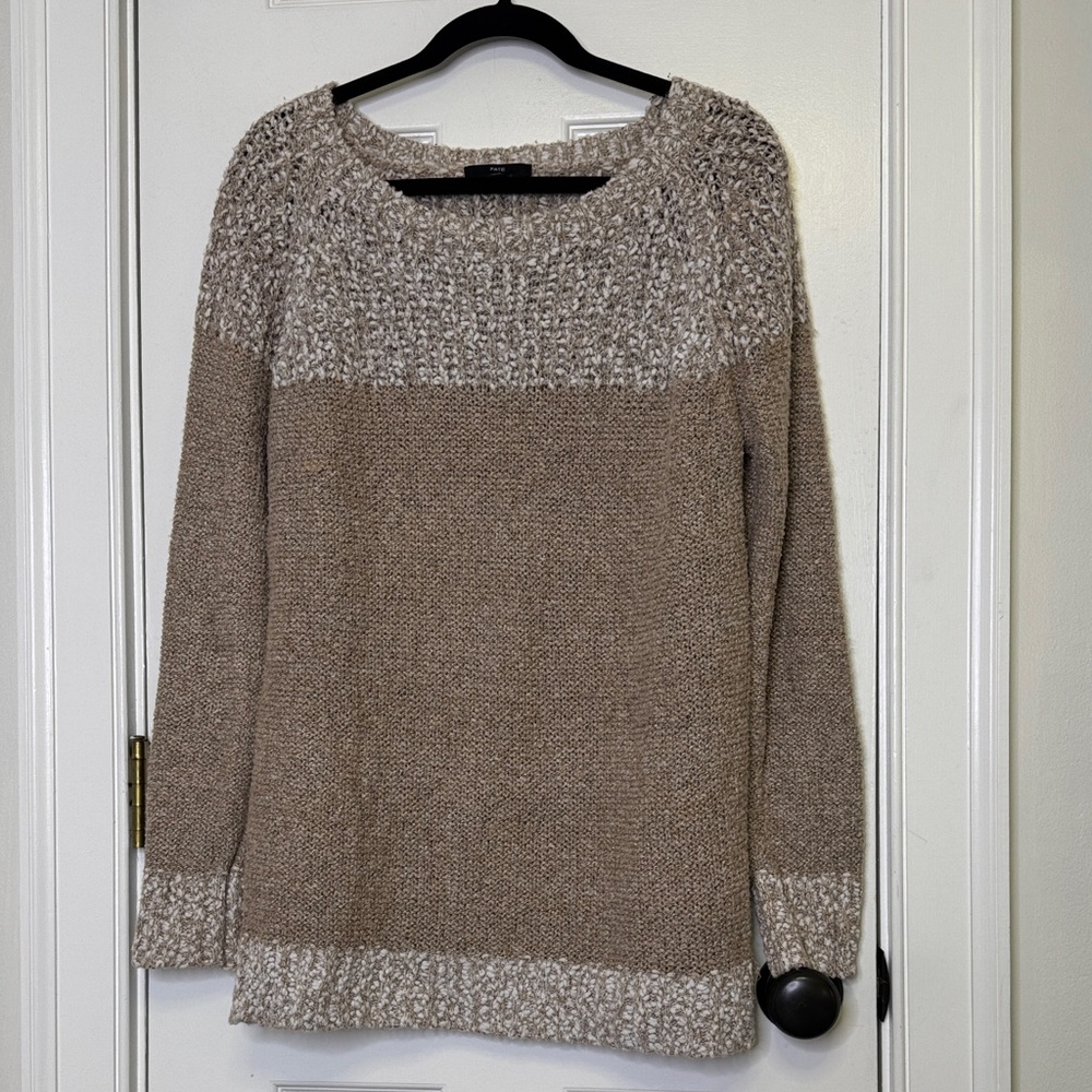 Fate Women's Cream and Tan Knit Sweater - Picture 7 of 8